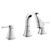 Смеситель для раковины GROHE Grandera с донным клапаном и низким изливом, 20417000 — фото, характеристики, купить в ELISTA-CLIMBO