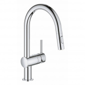 Смеситель для кухни GROHE Minta с выдвижным изливом, хром (32321002) — фото, характеристики, купить в ELISTA-CLIMBO