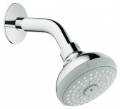 Верхний душ с кронштейном GROHE Tempesta Classic, 4 режима, диаметр 100 мм, 27870000 — фото, характеристики, купить в ELISTA-CLIMBO