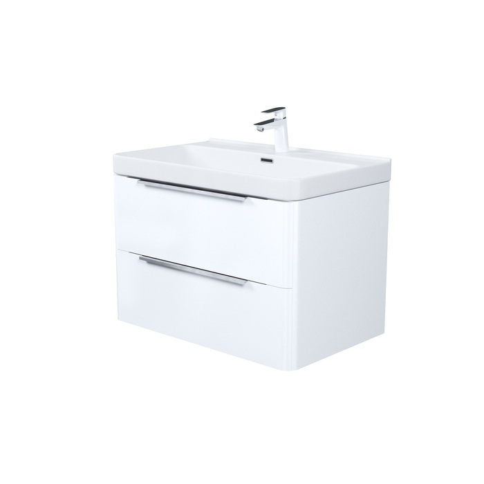 Тумба с умывальником, подвесная, 80 см, белый, Клауд Икс (Cloud X), IDDIS, CLX80W0i95K подходит умыв. 0178000i28 — фото, характеристики