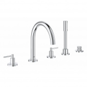 Смеситель для ванны GROHE Atrio New на 5 отверстий с ручным душем и переключателем, хром (19922003) — фото, характеристики, купить в ELISTA-CLIMBO