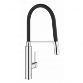 Смеситель для кухни GROHE Concetto с профессиональной лейкой, хром/черный (31491000) — фото, характеристики, купить в ELISTA-CLIMBO