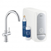 Смеситель для кухни GROHE Blue Home с функциями фильтрации, охлаждения и газирования водопроводной воды (фильтр в комплекте), хром (31455000) — фото, характеристики, купить в ELISTA-CLIMBO