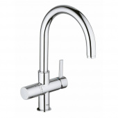 Смеситель для кухни GROHE Blue с высоким изливом для водопроводной и фильтрованной воды, хром (33251000) — фото, характеристики, купить в ELISTA-CLIMBO