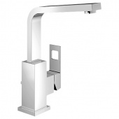 Смеситель для раковины GROHE Eurocube с донным клапаном, высоким изливом и ограничением расхода воды, 2313500E — фото, характеристики, купить в ELISTA-CLIMBO