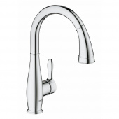 Смеситель для кухни GROHE Parkfield с выдвижным изливом/лейкой, хром (30215001) — фото, характеристики, купить в ELISTA-CLIMBO