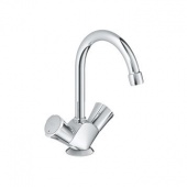 Смеситель для раковины GROHE Costa L с донным клапаном и высоким С-изливом, 21375001 — фото, характеристики, купить в ELISTA-CLIMBO