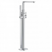 Смеситель для ванны GROHE Lineare New с душевым гарнитуром, верхняя монтажная часть, напольный монтаж, суперсталь (23792DC1) — фото, характеристики, купить в ELISTA-CLIMBO