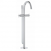 Смеситель для ванны GROHE Atrio New с душевым гарнитуром, верхняя монтажная часть, напольный монтаж, хром (25044003) — фото, характеристики, купить в ELISTA-CLIMBO
