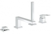Смеситель для ванны GROHE Eurocube с душевым гарнитуром (на бортик ванны), 19897000 — фото, характеристики, купить в ELISTA-CLIMBO