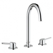 Смеситель для раковины GROHE Concetto на 3 отверстия с донным клапаном, 20216001 — фото, характеристики, купить в ELISTA-CLIMBO