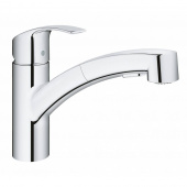 Смеситель для кухни GROHE Eurosmart с выдвижным изливом, низкий излив, хром (30305000) — фото, характеристики, купить в ELISTA-CLIMBO