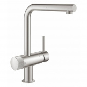 Смеситель для кухни GROHE Blue Pure Minta с функцией очистки водопроводной воды, суперсталь (31721DC0) — фото, характеристики, купить в ELISTA-CLIMBO