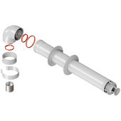 RCA-6010-210900 Комплект дымохода СТАНДАРТ 60/100 - 900мм  хомут в комплекте + втулка D60 L-50 — фото, характеристики, купить в ELISTA-CLIMBO
