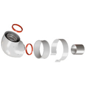 RCA-6010-210190 Начальный участок 90 гр. 60/100  хомут в комплекте + втулка D60 L-50 — фото, характеристики, купить в ELISTA-CLIMBO