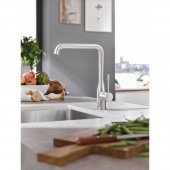 Смеситель для кухни GROHE Essence+ с высоким изливом, суперсталь (30269DC0) — фото, характеристики, купить в ELISTA-CLIMBO
