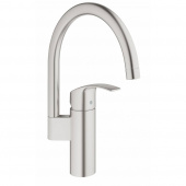Смеситель для кухни GROHE Eurosmart c высоким изливом, суперсталь (33202DC2) — фото, характеристики, купить в ELISTA-CLIMBO