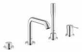 Смеситель для ванны GROHE Essence+ на 4 отверстия с душевым гарнитуром и изливом (на бортик ванны), 19578001 — фото, характеристики, купить в ELISTA-CLIMBO