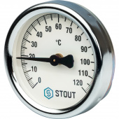 STOUT Термометр биметаллический накладной с пружиной. Корпус Dn 63 мм, 0...120 С, 1"-2" (SIM-0004-630015) — фото, характеристики, купить в ELISTA-CLIMBO