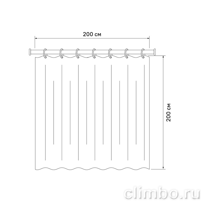 SCID100P IDDIS Штора для ванной комнаты, коллекция Basic — фото товара