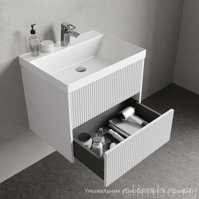 Тумба подвесная, 60 см, белый, Билд (Bild) 2.0, IDDIS, BIL60W1i95 подходит умыв. 4516000i28 — фото, детали конструкции