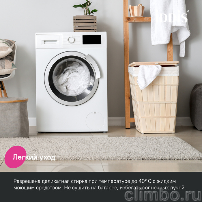 Коврик для ванной комнаты, 50x80, шенилл, серый, IDDIS, BC06P58i12 — фото товара