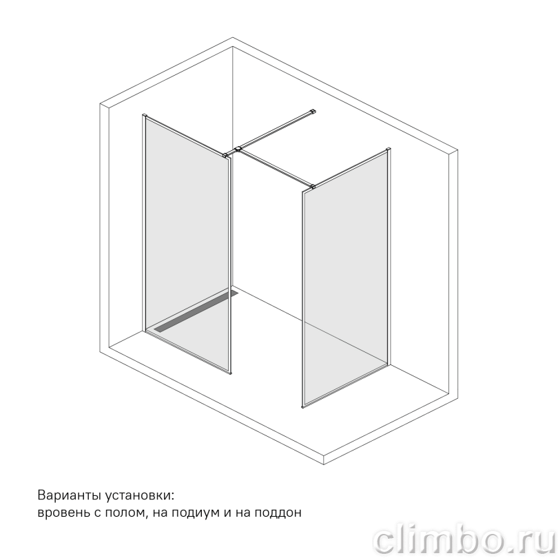 Душевая перегородка Walk In, черный 110x195, Slide, IDDIS, SLI8BS7i23 — фото товара