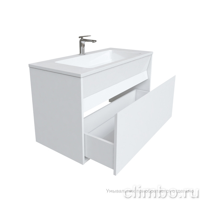 Тумба подвесная с ящиком, белая, 100 см, Esper, IDDIS, ESP10W0i95 — фото товара