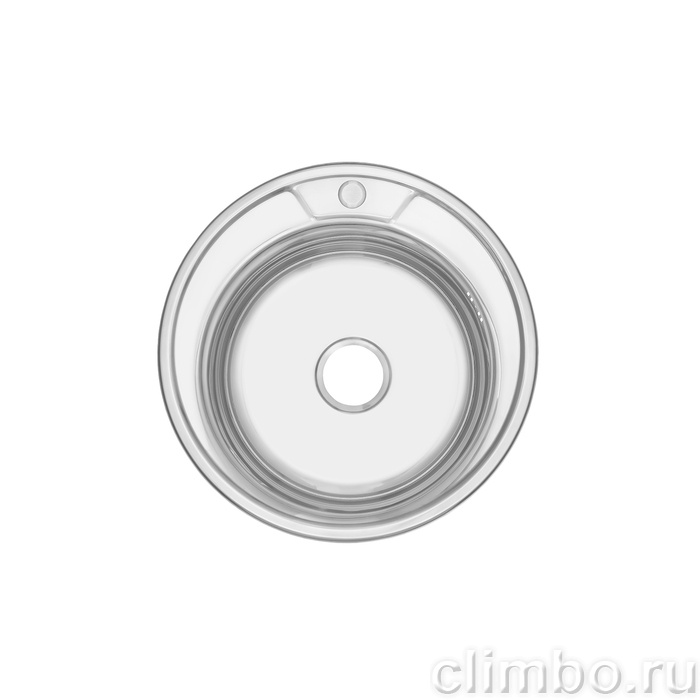 BAS51P1i77, Мойка, нерж. cталь, полир., D510, Бэйсик (Basic), ID — фото, детали конструкции