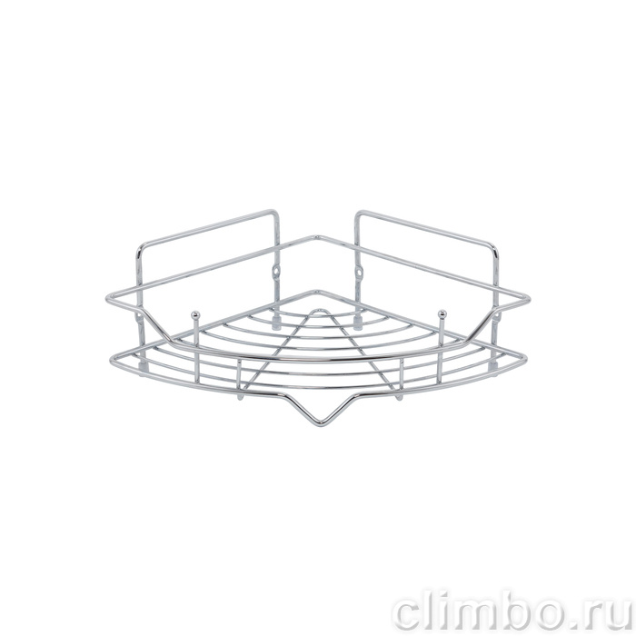 Полка одноярусная угловая, проволока стальная, хром, Грид (Grid), Milardo, GRICC1CM44 — фото, детали конструкции
