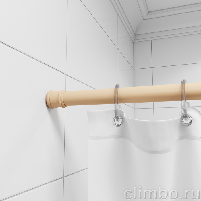 Карниз для ванной комнаты 110-200 см бежевый Easy Milardo — фото товара