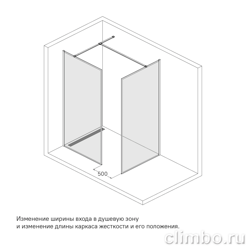Душевая перегородка Walk In, матовый белый, 110x195, Slide, IDDIS — фото товара
