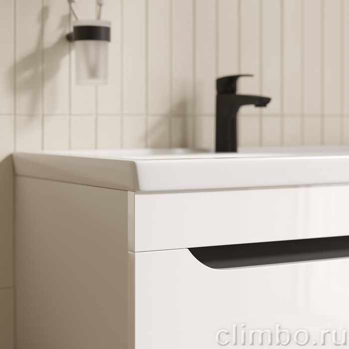 Тумба с умывальником, подвесная, 80 см, белый, Рэй (Ray), IDDIS, RAY80W0i95K подходит умыв. 4078000i28 — фото, детали конструкции
