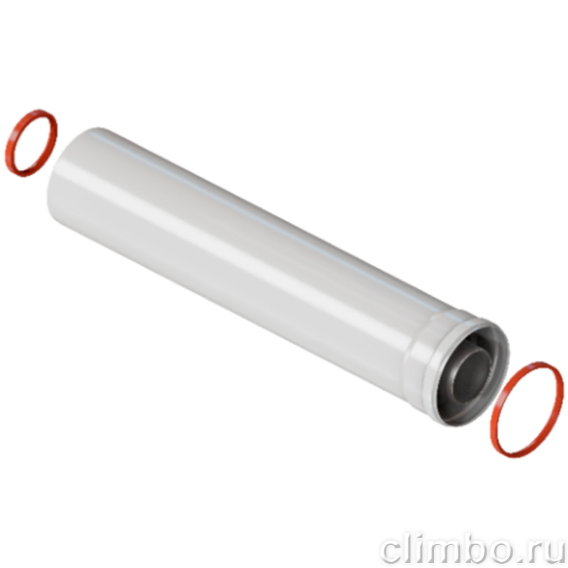 RCA-6010-002000 Удлинитель дымохода коакс. раструбн. 60/100 L 2000 — фото товара