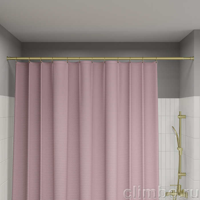 Карниз для ванной комнаты, 110-200 см, золотой матовый, Элеганте (Elegante), IDDIS, RSG0120i14 — фото, детали конструкции