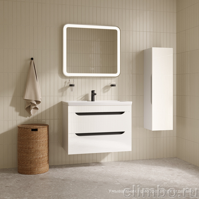 Тумба подвесная, 80 см, белый, Рэй (Ray), IDDIS, RAY80W0i95 подходит умыв. 4078000i28 — фото, детали конструкции