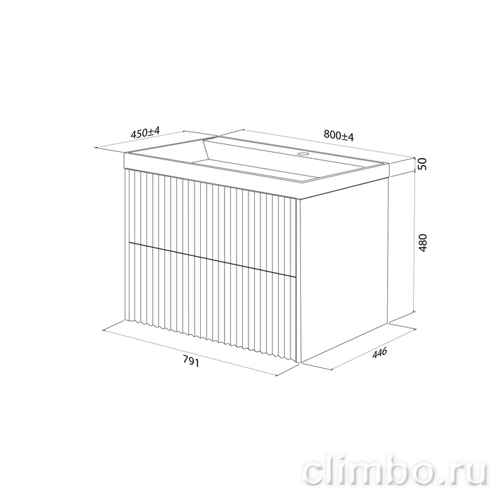 Тумба подвесная, 80 см, белый, Билд (Bild) 2.0, IDDIS, BIL80W1i95 подходит умыв. 4518000i28 — фото, детали конструкции
