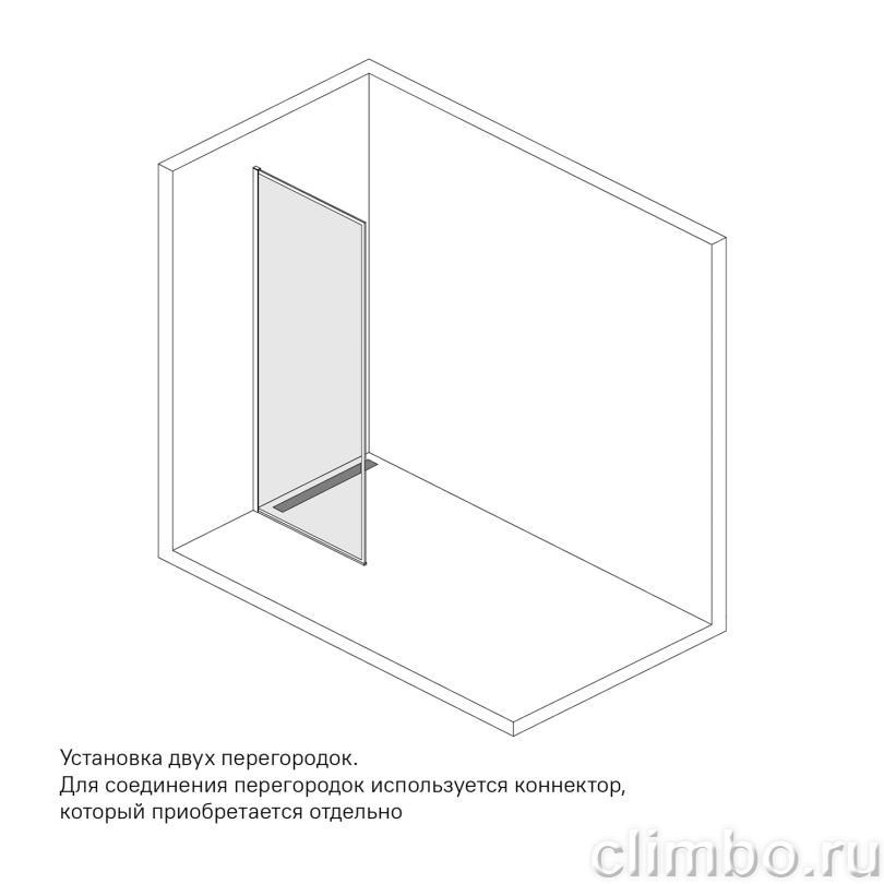 Душевая перегородка Walk In, графитовая, 80x195, Slide, IDDIS — фото товара