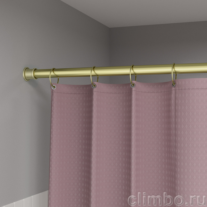Карниз для ванной комнаты, 110-200 см, золотой матовый, Элеганте (Elegante), IDDIS, RSG0120i14 — фото, детали конструкции