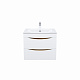 Тумба с умывальником, подвесная, 60 см, белая/золотистый дуб, Cloud, IDDIS — фото товара